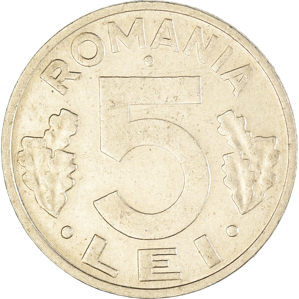 Moneda, Rumanía, 5 Lei, 1993