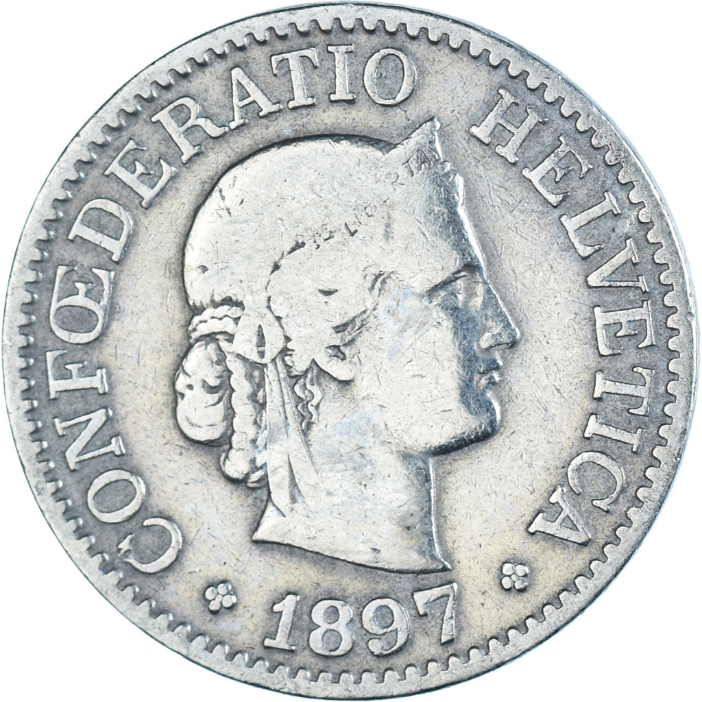 Moeda, Suíça, 10 Rappen, 1897