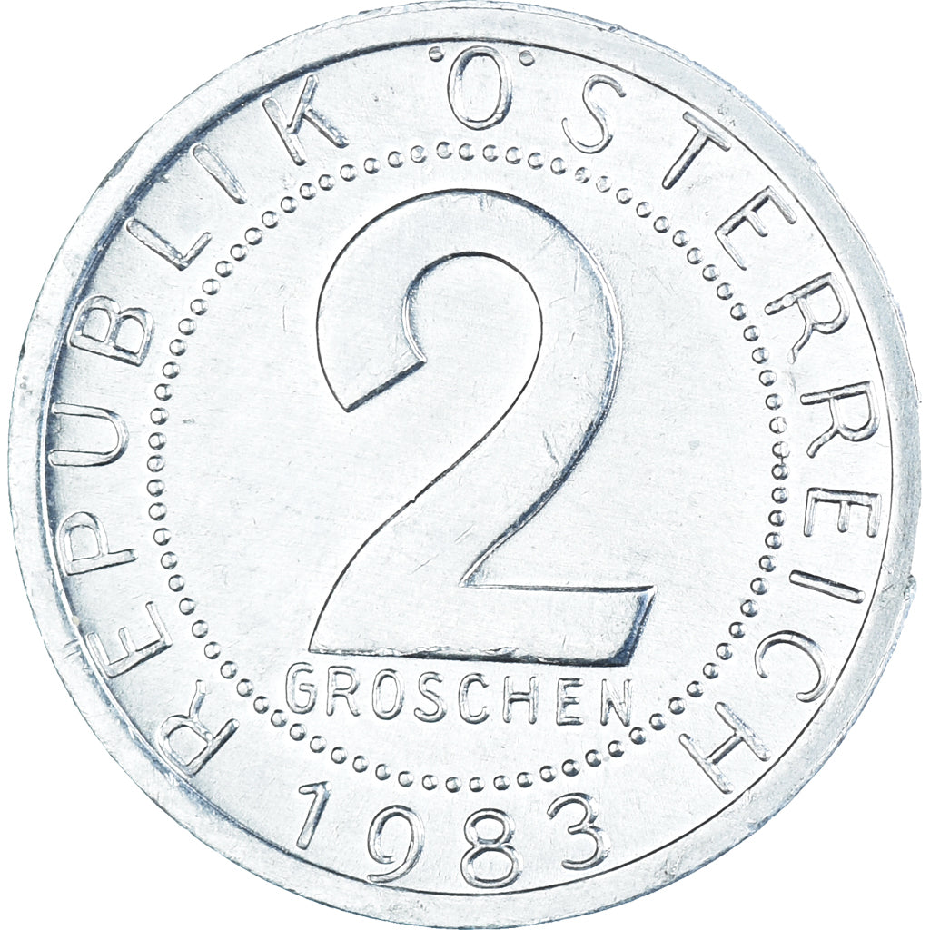 Coin, Austria, 2 Groschen, 1983