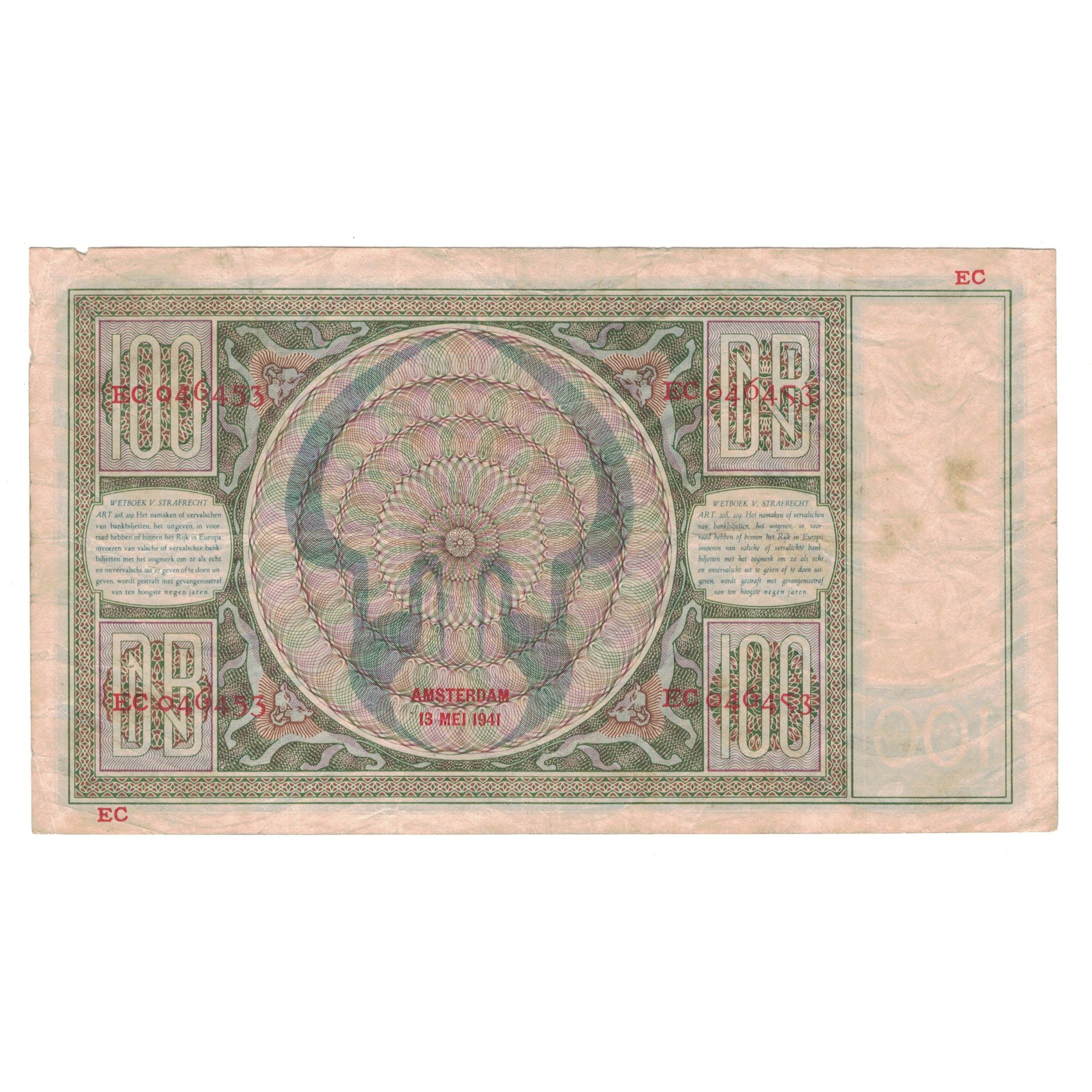Biljet, Nederland, 100 Gulden, 1941, 1941-05-13, KM:51b, TB