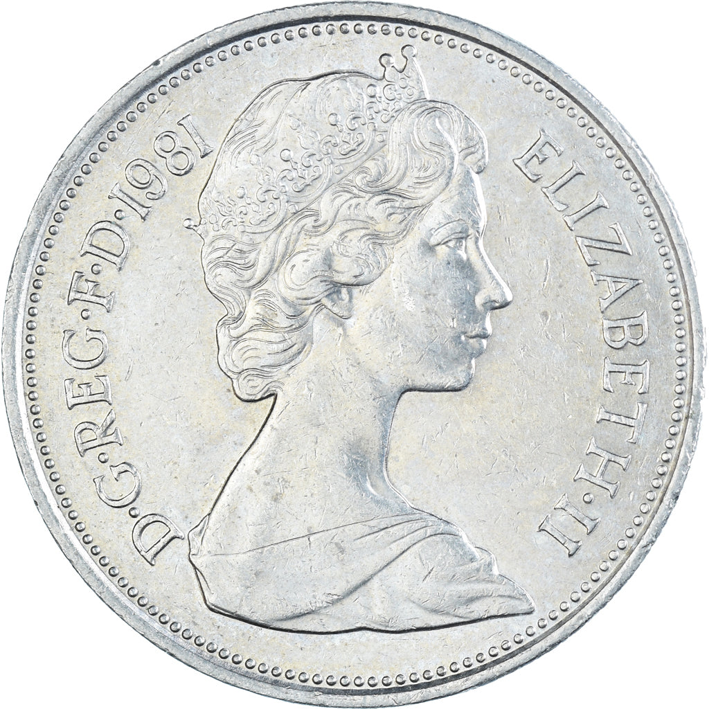 Moneda, Gran Bretaña, 10 New Pence, 1981