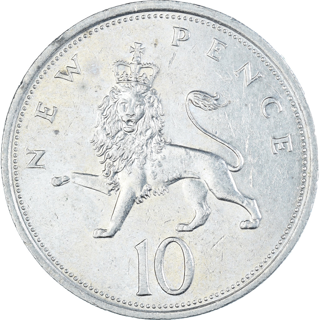 Moneda, Gran Bretaña, 10 New Pence, 1981