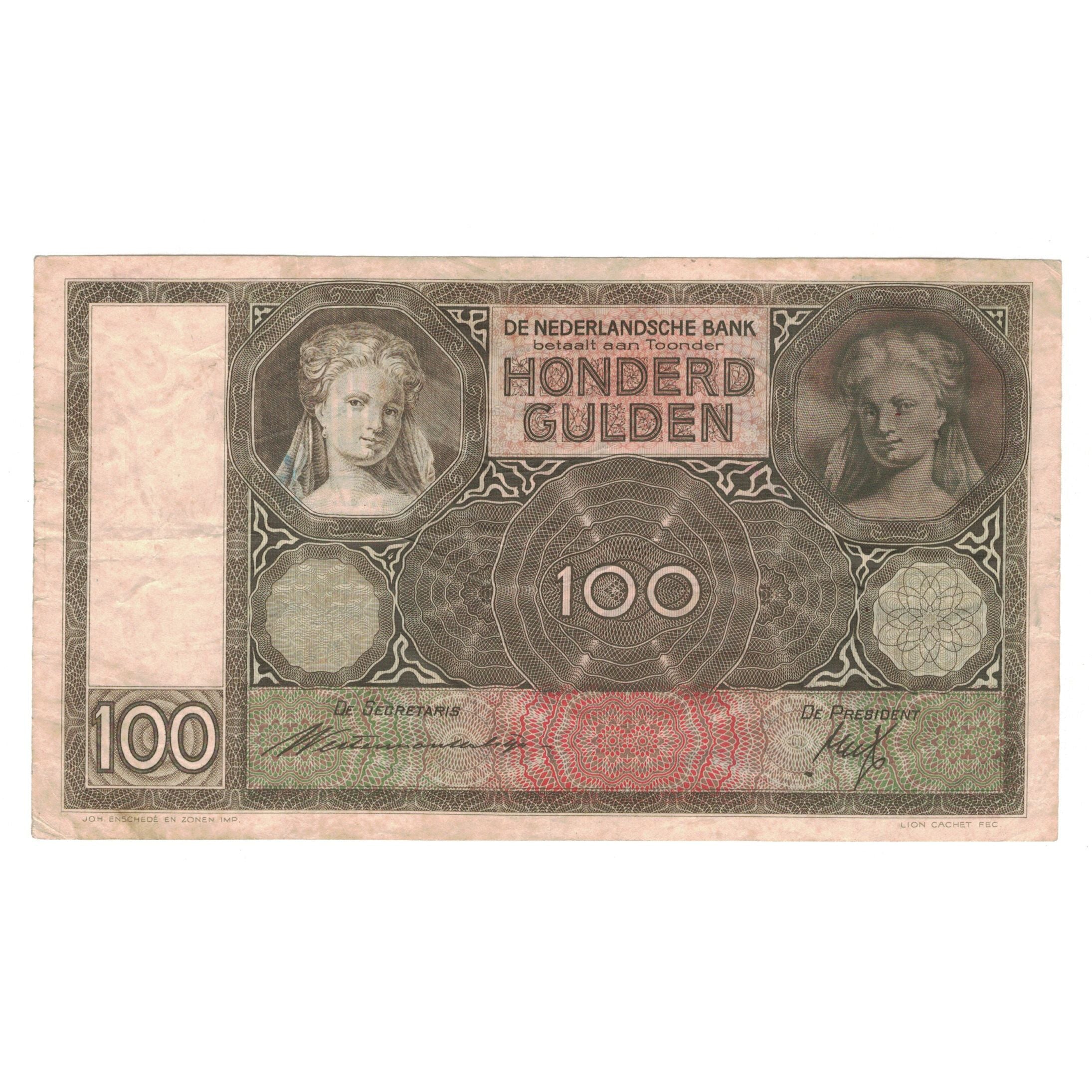 Banknote, Netherlands, 100 Gulden, 1941, 1940-12-03, KM:51b, VF(30-35)