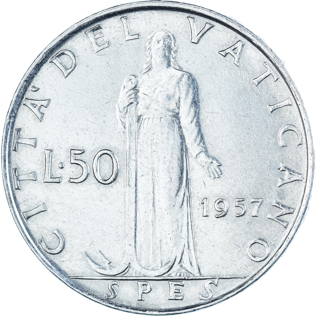 Moneta, Vaticano, 50 Lire, 1957