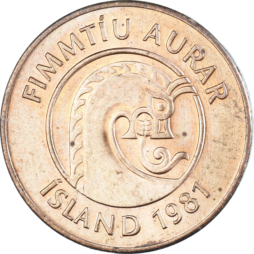 Coin, Iceland, 50 Aurar, 1981
