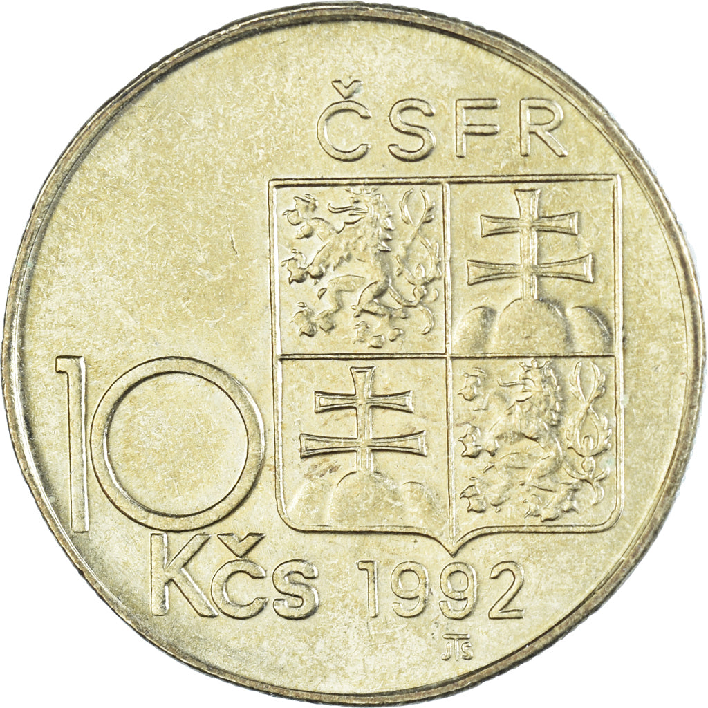 Moneda, Checoslovaquia, 10 Korun, 1992