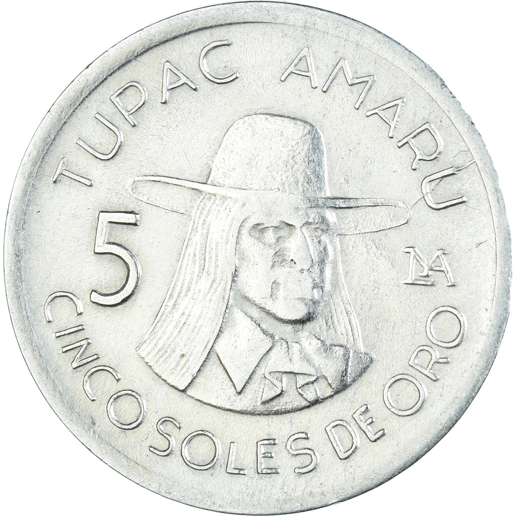 Münze, Peru, 5 Soles, 1976