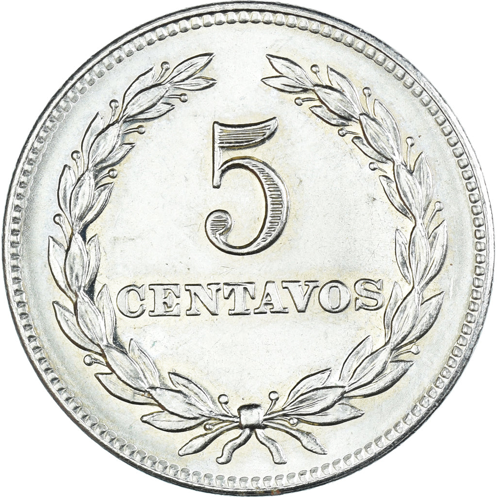 Coin, El Salvador, 5 Centavos, 1977