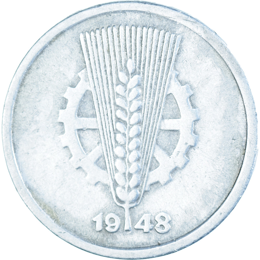 Moeda, ALEMANHA - REPÚBLICA DEMOCRÁTICA, 5 Pfennig, 1948