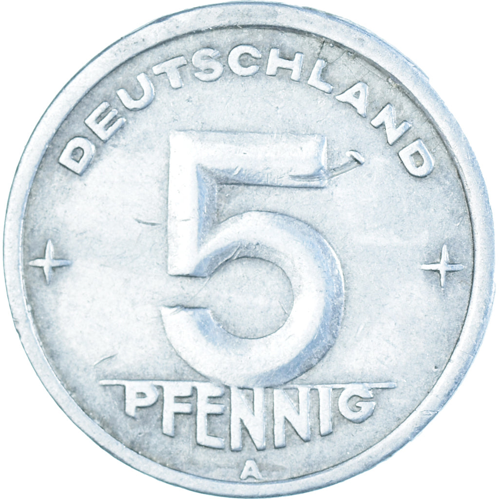 Moeda, ALEMANHA - REPÚBLICA DEMOCRÁTICA, 5 Pfennig, 1948