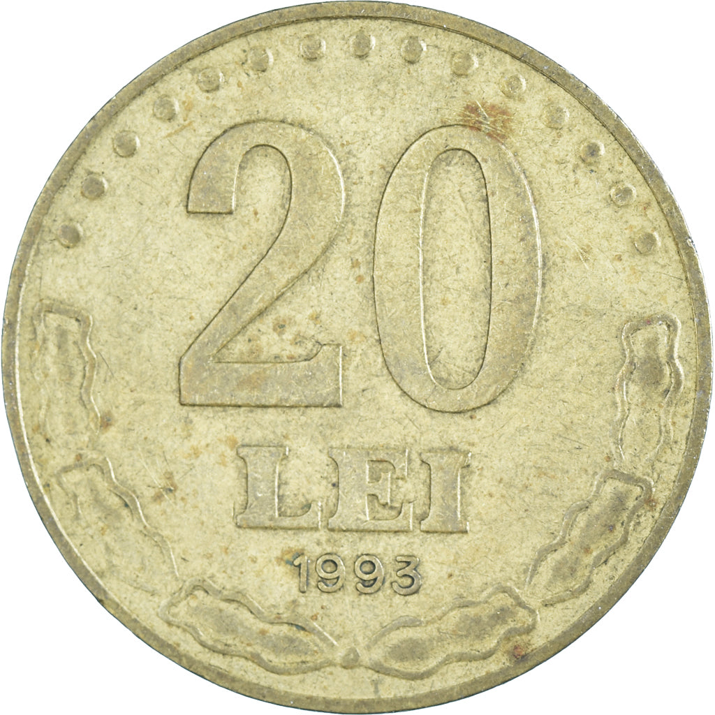 Monnaie, Roumanie, 20 Lei, 1993