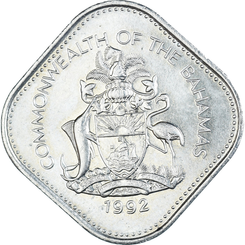 Moeda, Baamas, 15 Cents, 1992