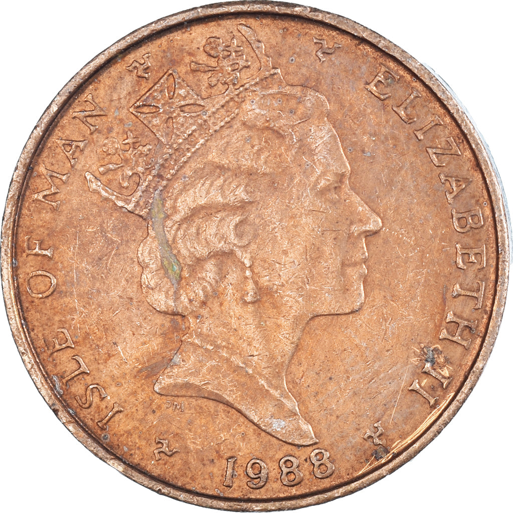 Münze, Isle of Man, Penny, 1988