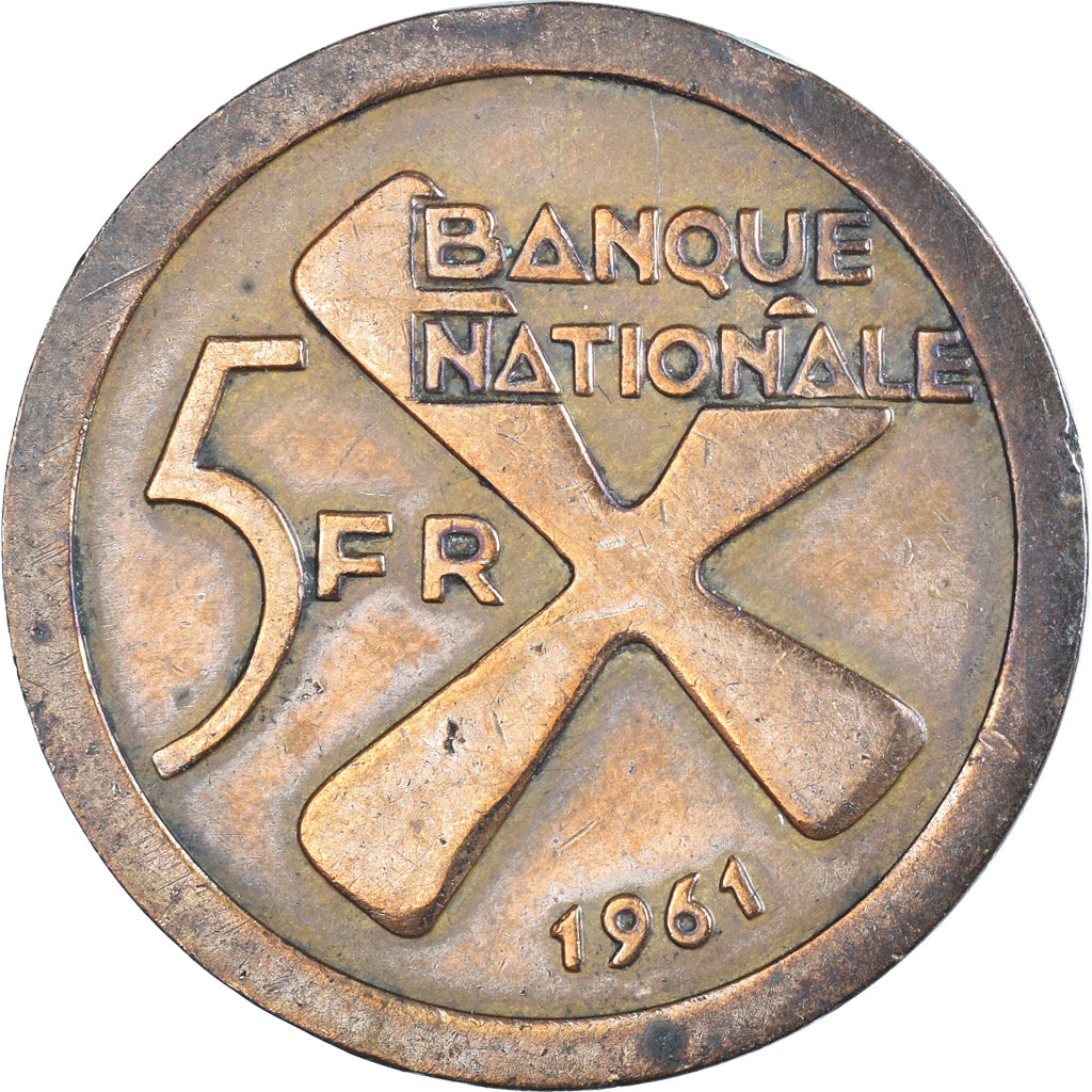 Moneta, Katanga, 5 Francs, 1961