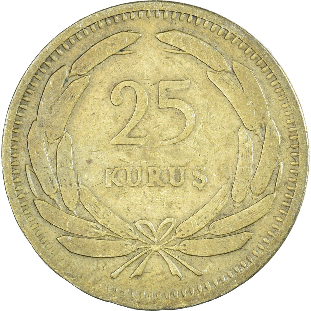 Coin, Turkey, 25 Kurush, 1949