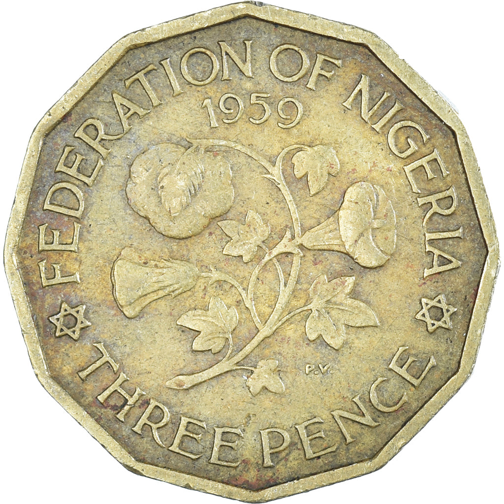 Moneda, Nigeria, 3 Pence, 1959
