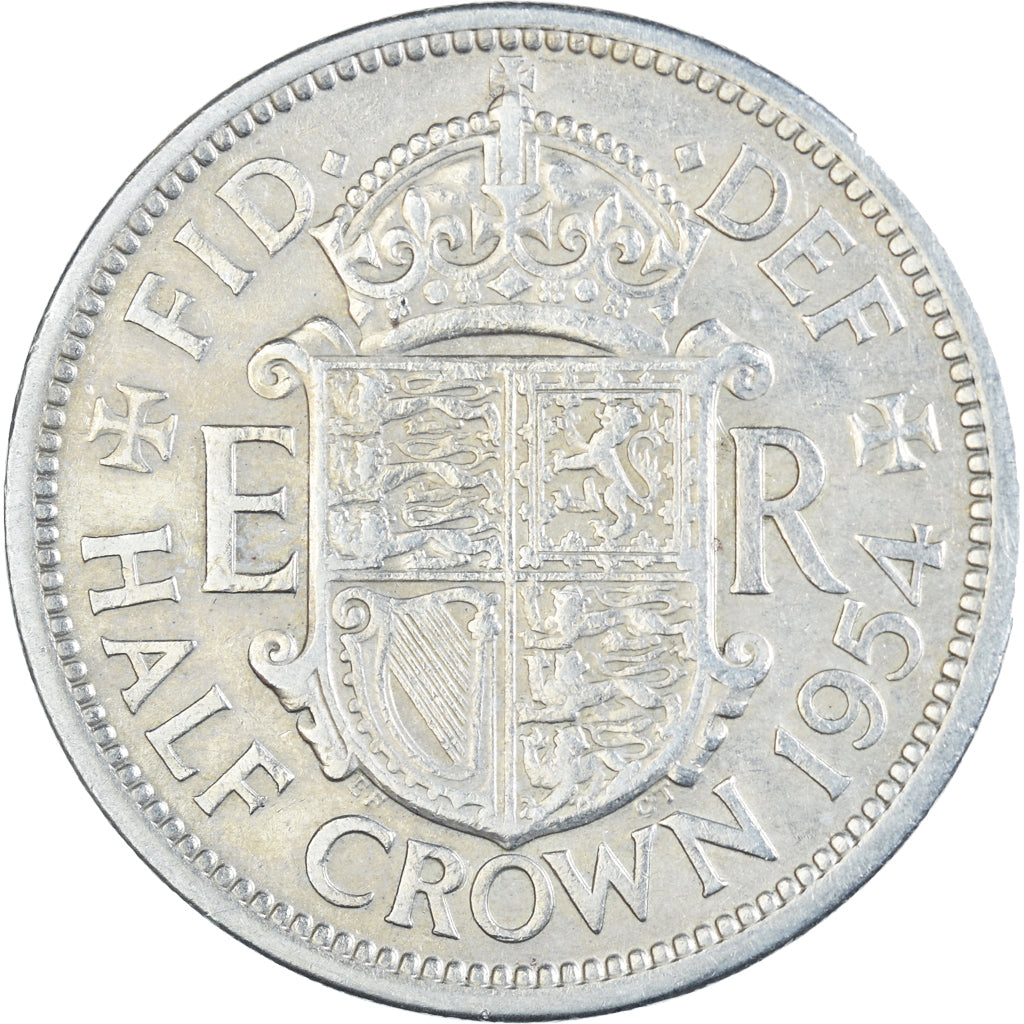 Monnaie, Grande-Bretagne, 1/2 Crown, 1954