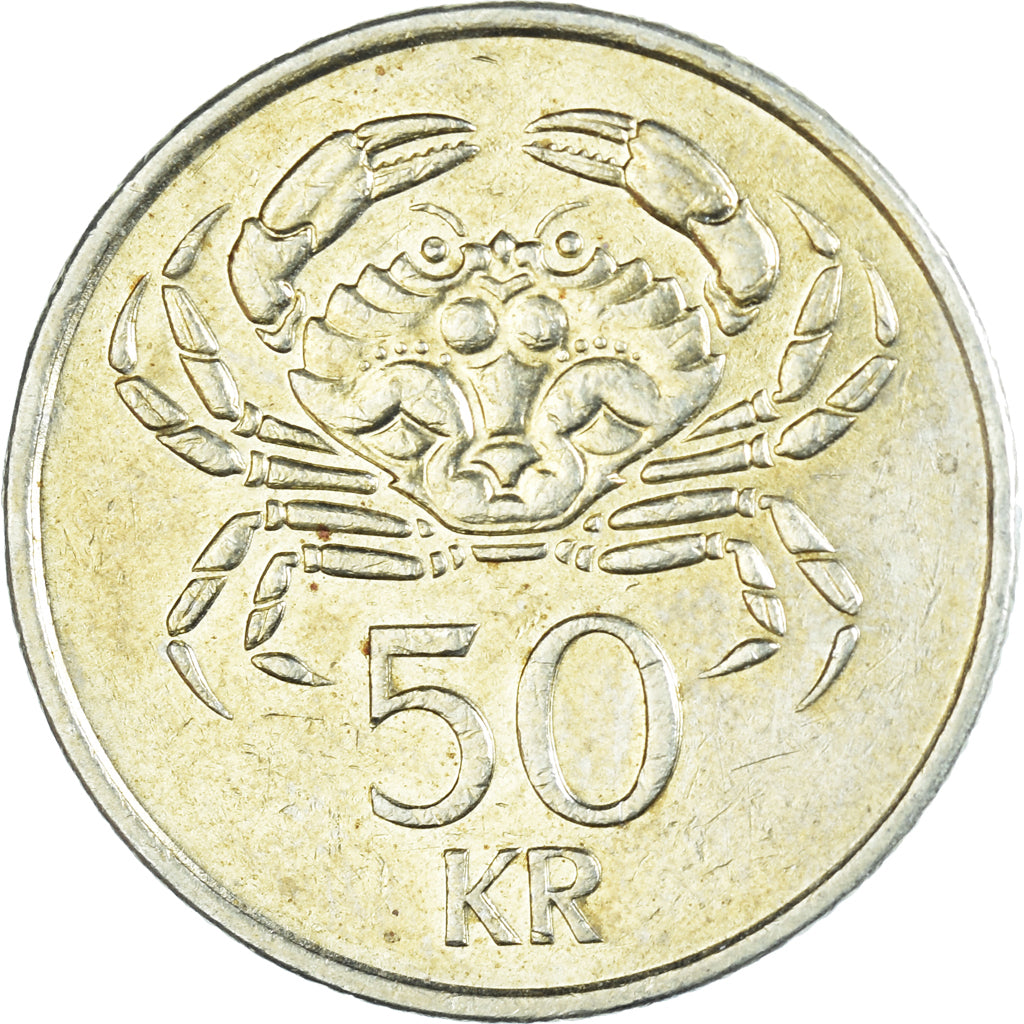 Moeda, Islândia, 50 Kronur, 1992