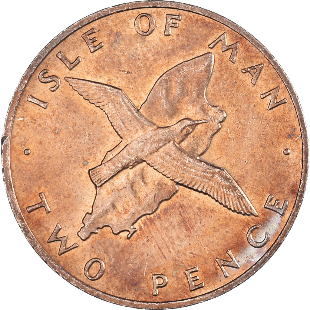 Moneta, Isola di Man, 2 Pence, 1976