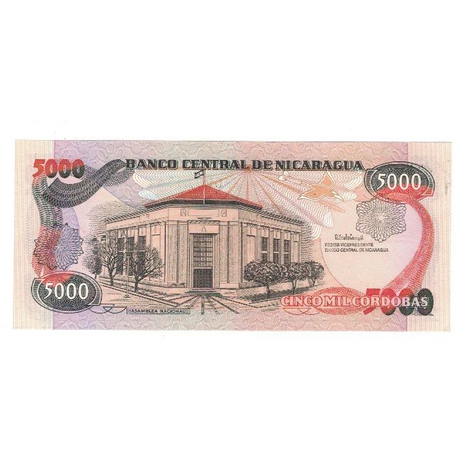 Banknote, Nicaragua, 5000 Cordobas, KM:146, UNC(65-70)