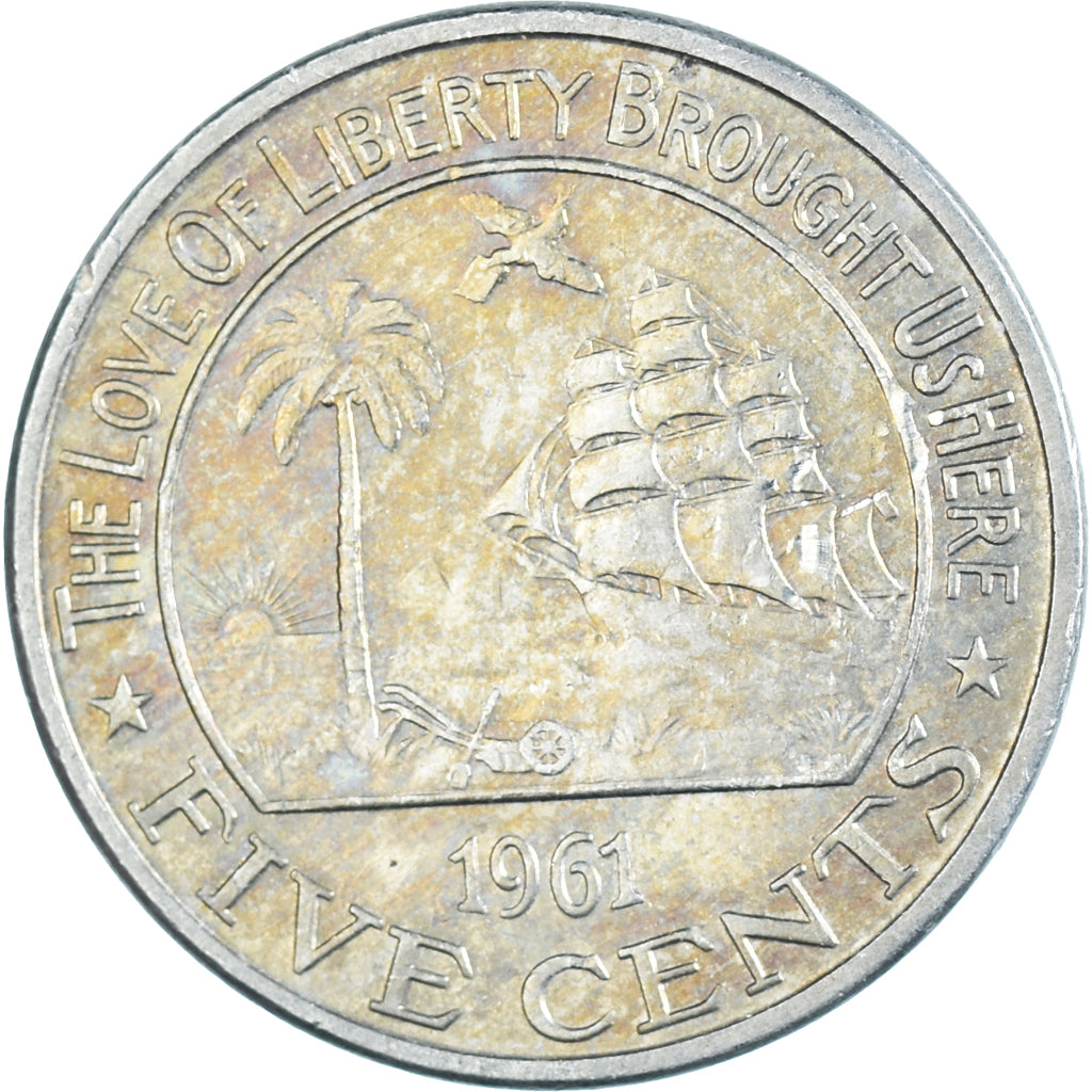 Moneda, Liberia, 5 Cents, 1961