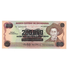 Banknote, Nicaragua, 200,000 Córdobas on 1000 Córdobas, 1985, KM:162