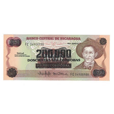 Billet, Nicaragua, 200,000 Córdobas on 1000 Córdobas, 1985, KM:162, NEUF