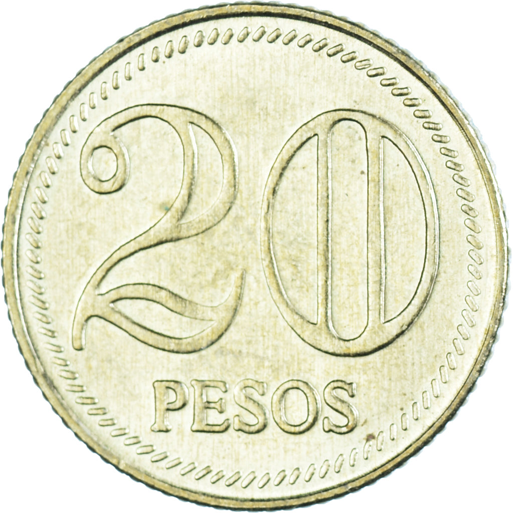 Coin, Colombia, 20 Pesos, 2007