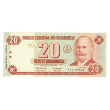 Banknote, Nicaragua, 20 Cordobas, 2002, 2002-04-10, KM:192, UNC(65-70)