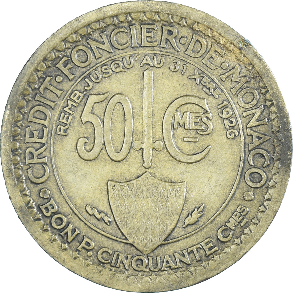 Munten, Monaco, 50 Centimes, 1924