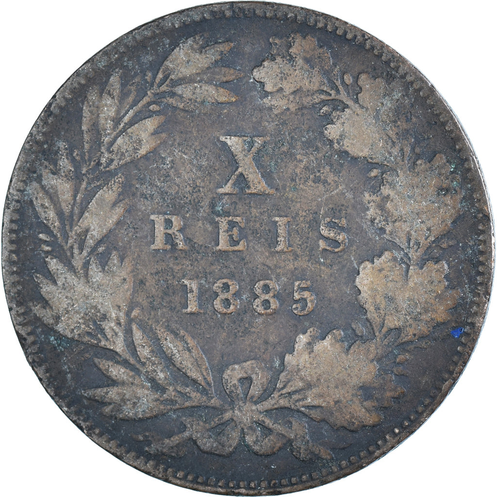 Moneta, Portugal, 10 Reis, 1885