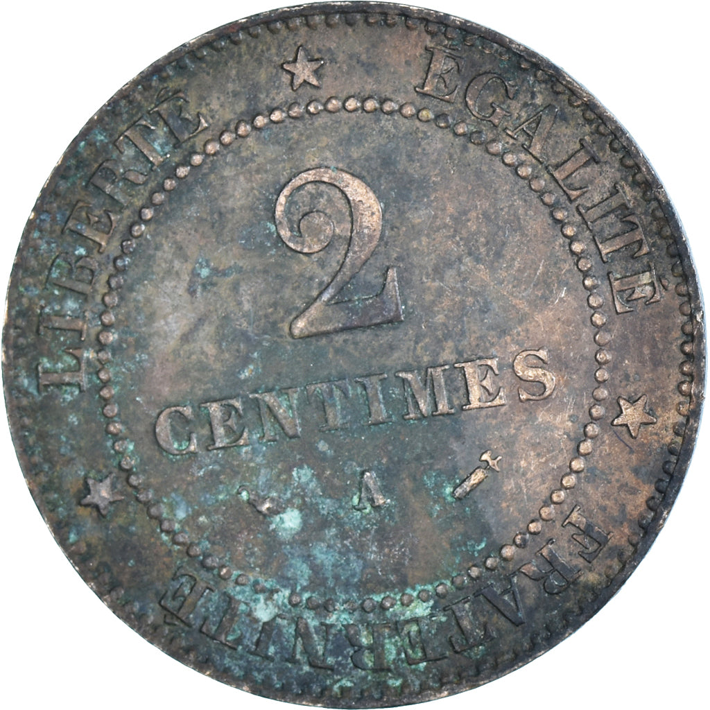 Moneda, Francia, 2 Centimes, 1882