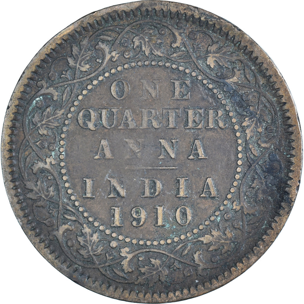 Munten, India, 1/4 Anna, 1910