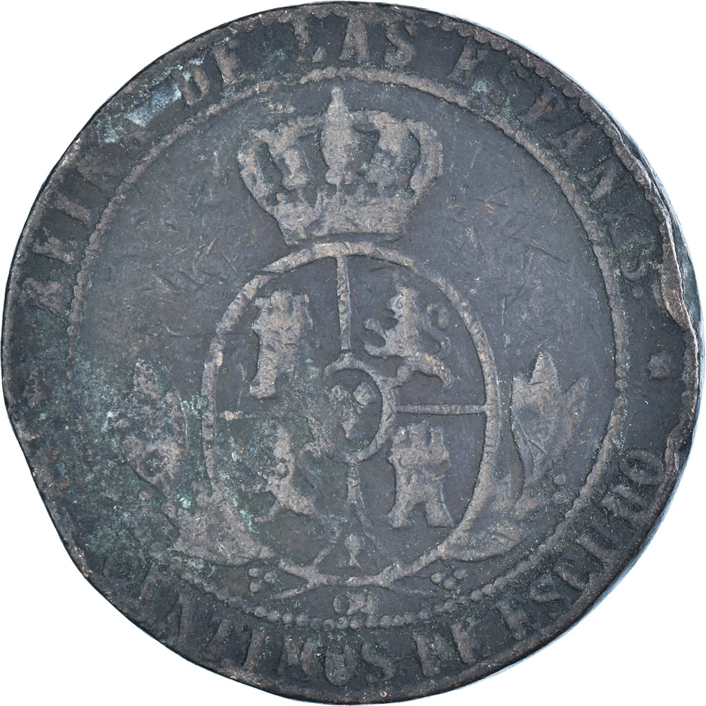 Moneta, Spagna, 1/2 Centimo, 1867