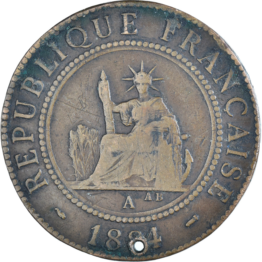 Coin, FRENCH COCHIN CHINA, Cent, 1884