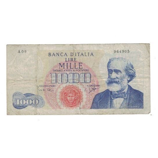 Banknote, Italy, 1000 Lire, 1962, 1962-07-14, KM:96a, VF(20-25)