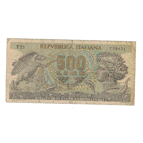 Banknote, Italy, 500 Lire, 1970, 1970-02-23, KM:93a, VG(8-10)