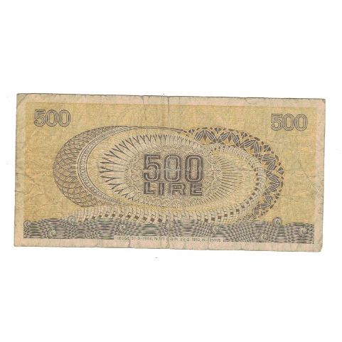Banknote, Italy, 500 Lire, 1970, 1970-02-23, KM:93a, VG(8-10)