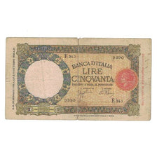 Nota, Itália, 50 Lire, 1933, 1933-10-10, KM:54a, VF(20-25)