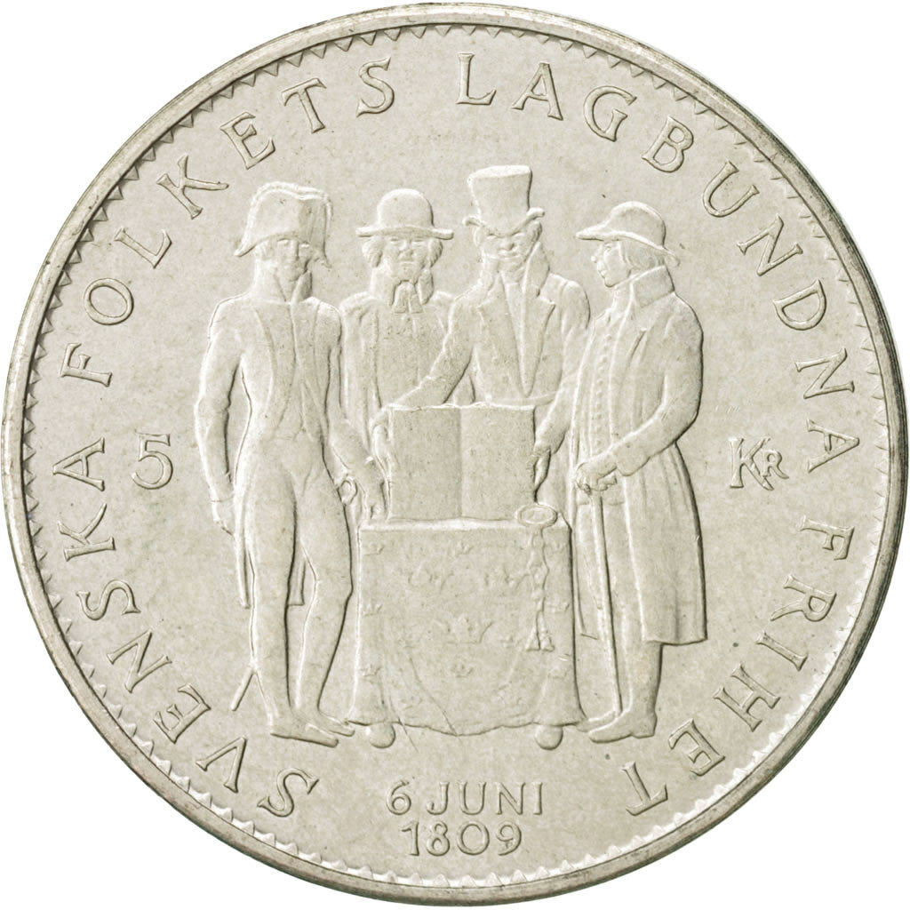 Sweden 5 Kronor 1959 KM:830 MS(60-62) Silver 34