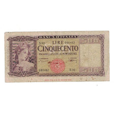Banknot, Włochy, 500 Lire, 1947, 1947-03-20, KM:80a, VG(8-10)