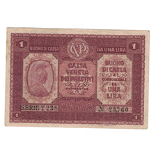 Nota, Itália, 1 Lira, 1918, 1918-01-02, KM:M4, EF(40-45)