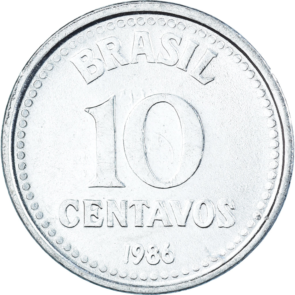 Moeda, Brasil, 10 Centavos, 1986