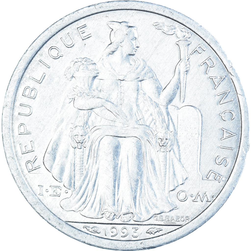 Moneda, Polinesia francesa, Franc, 1993