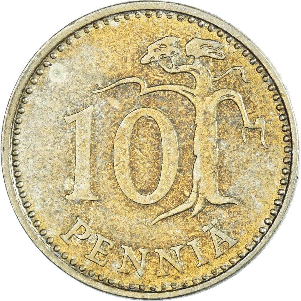 Moneta, Finlandia, 10 Pennia, 1970