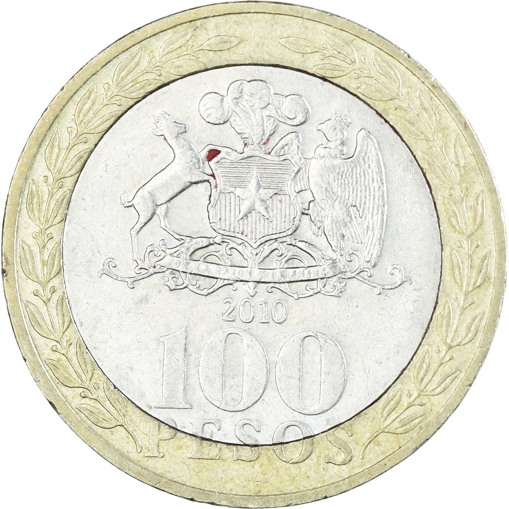 Moneda, Chile, 100 Pesos, 2010