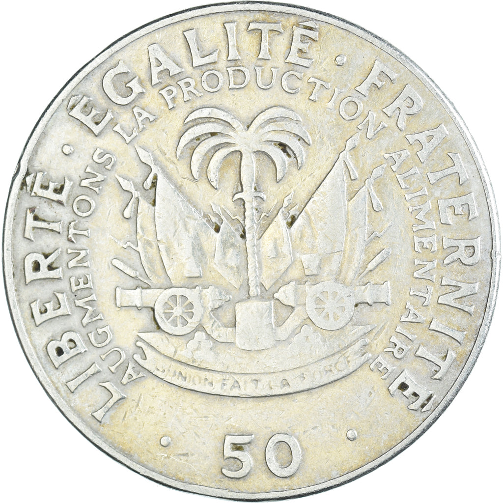 Coin, Haiti, 50 Centimes, 1975