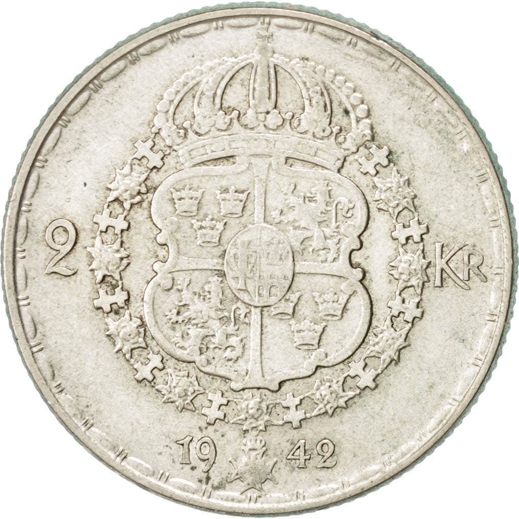 Sweden 2 Kronor 1942 KM:815 EF(40-45) Silver 31