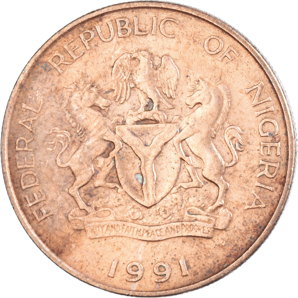 Coin, Nigeria, 25 Kobo, 1991