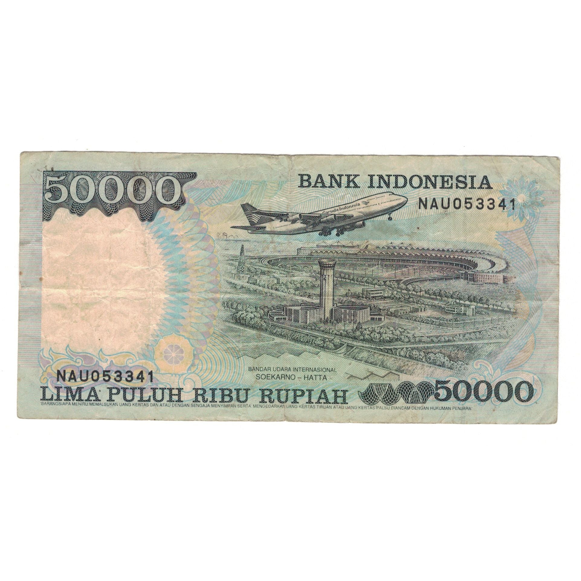 Banknote, Indonesia, 50,000 Rupiah, 1993, KM:133a, VF(30-35)